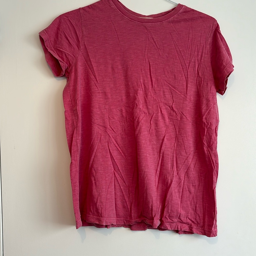 Marine Layer Cranberry Boxy Tee Size S